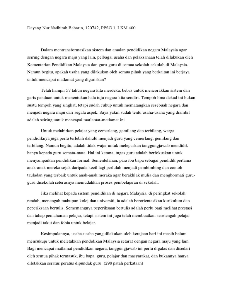 Karangan Rencana Pdf