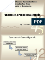 Variables Operacionalización