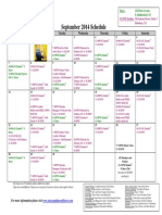 SCDNF September 2014 Schedule