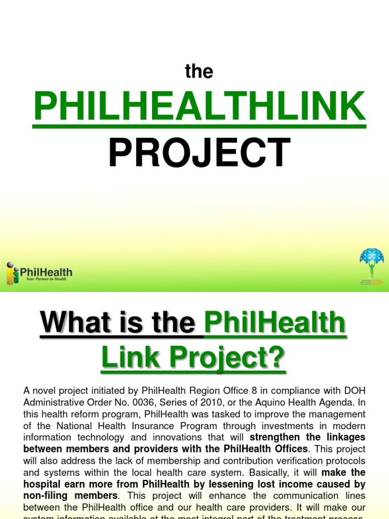 PhilHealthLINK Project Overview | PDF | Health Care | Health Economics