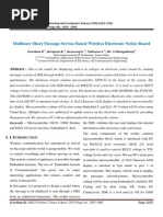 Multiuser Short Message Service Based Wireless Electronic Notice Board