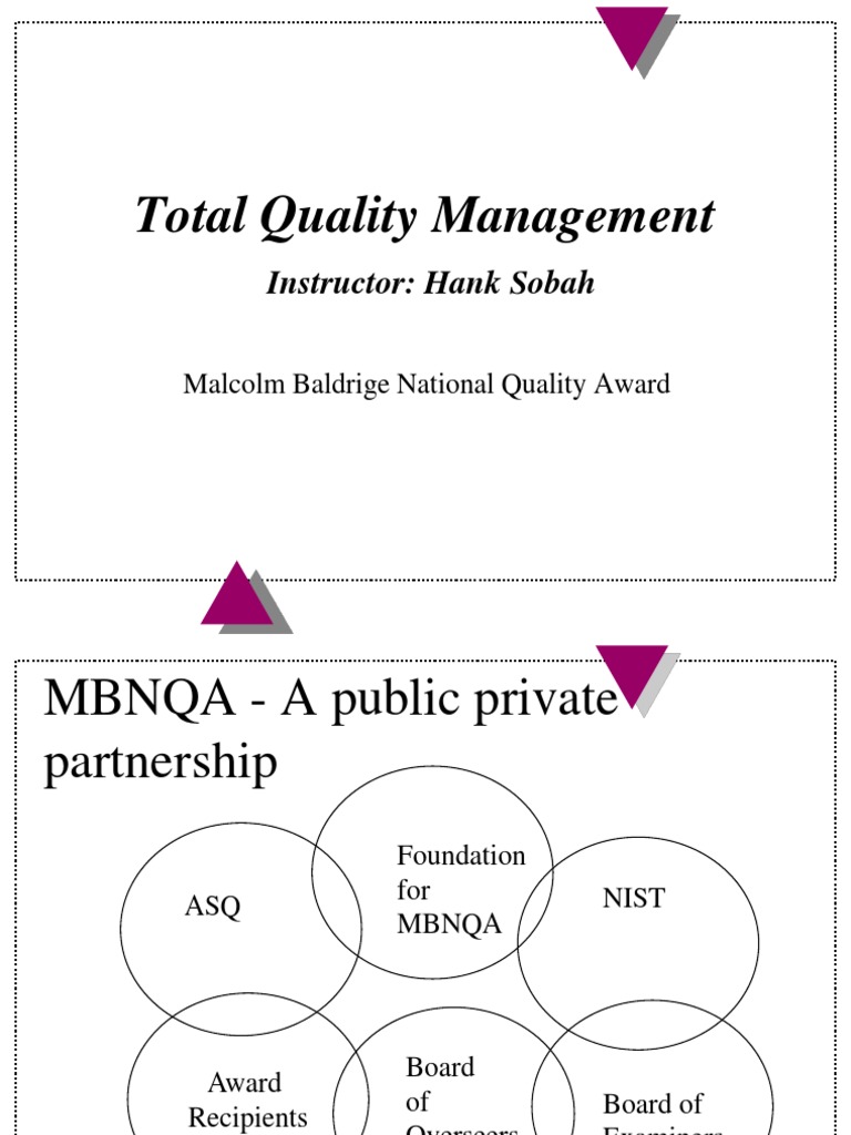 MBNQA Framework for Quality Excellence | PDF | Business | Finance ...