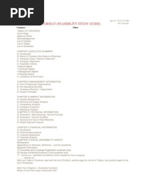 Business Plan Format