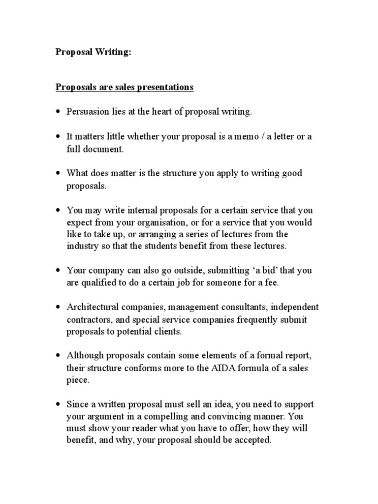 Proposal Writing Business Psychological Concepts