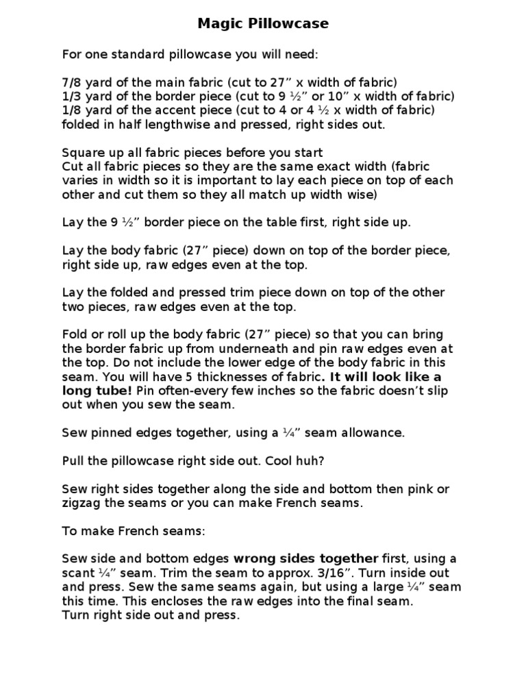 Magic Pillowcase