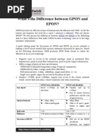 What's The Difference Between GPON and EPON