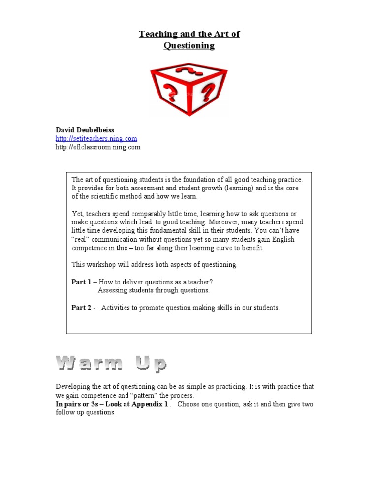Mastering Questioning in Teaching | PDF | Question | Reading Comprehension