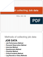 Method of Collecting Job Data