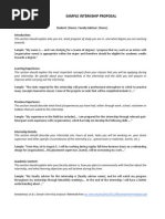 Sample Internship Proposal Letter