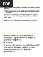 Download Sociolinguistics 4 - Codeswitching Borrowing Language Planning Language Shift Loss n Death by man_dainese SN24026907 doc pdf
