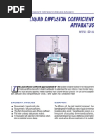 Liquid Diffusion Coefficient Apparatus BP09