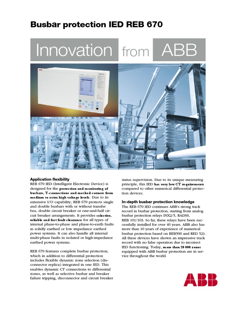 1MRK505176-SEN en Busbar Protection IED REB 670 | PDF | Electric Power ...