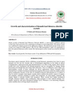 Growth and Characterization of Bismuth Lead Thiourea Chloride Crystals