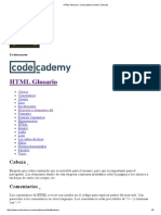 HTML Glosario - Codecademy Online Tutorials