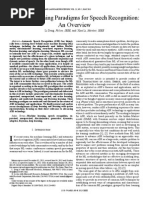 Machine Learning Paradigms for Speech Recognition