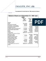 Proforma Cash Flow Analysis and Recommendations for Chemalite Inc