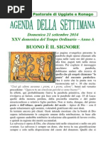 Comunità Pastorale di Uggiate e Ronago Agenda della Settimana
