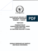 RUU RUU Tentang Pembentukan Kabupaten Penukal Abab Lematang Ilir Di Provinsi Sumatera Selatan