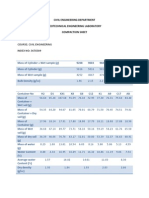 Civil engineering soil compaction lab results