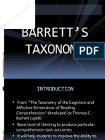 Barrett's Taxonomy