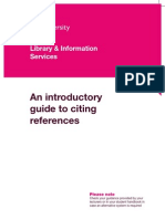 An Introductory Guide To Citing References: Library & Information Services