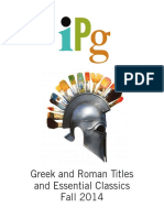 Fall 2014 IPG Greek and Roman Titles and Essential Classics