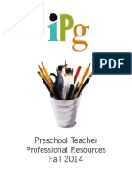 Fall 2014 IPG Preschool Teacher Professional Resources