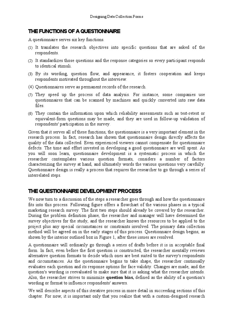 Effective Questionnaire Design in Research | PDF | Survey Methodology ...