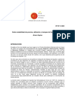 Sobre Estabilidad de Precios, Deflación y Trampas de Liquidez en El G-3