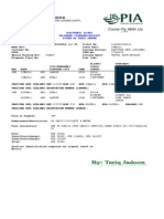 Travel Fast (PVT) Limited: Electronic Ticket Passenger Itinerary/Receipt Issued by Tariq Jadoon