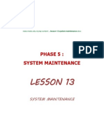 Lesson 13 System Maintenance