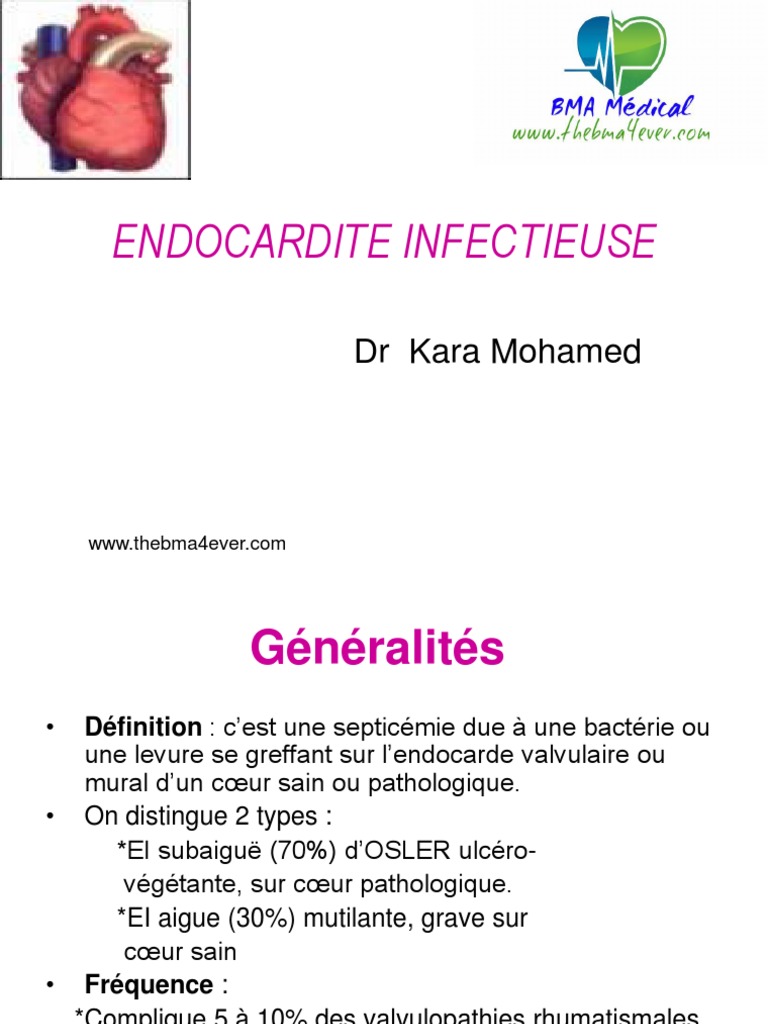 Endocardite Infectieuse Microbiologie Médecine interne