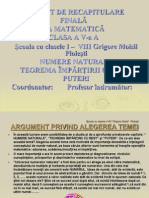Power Point Proiect Matematică 5-A