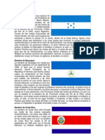 Bandera de Honduras, Nicaragua, Costa Rica y Panamá