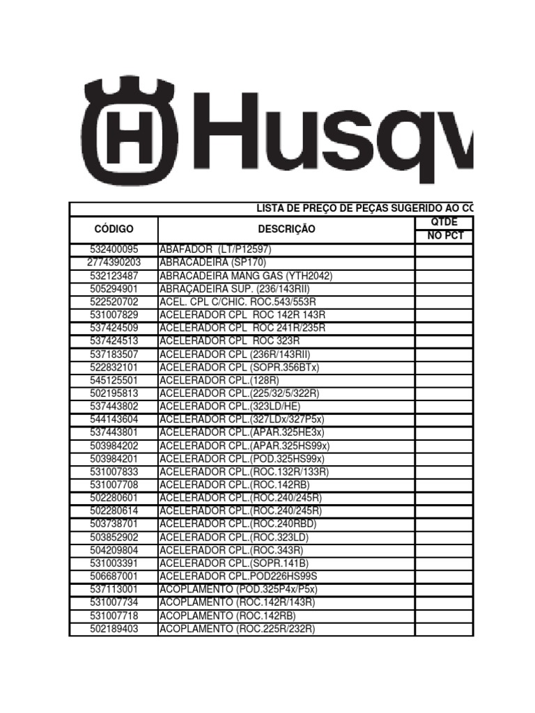 Lista de Preços de Peças Consumidor - Agosto 2014 | PDF