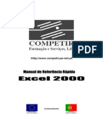 Manual de Refência Rápida EXCEL 2000 Ver00