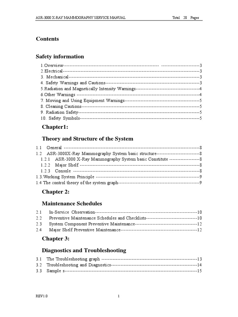 ASR-3000 Service Manual | PDF | X Ray | Ionizing Radiation