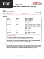 T-SB-0041-13 "Brief Engine Knock/Rattle Noise at Cold Startup (1AR/2AR) "