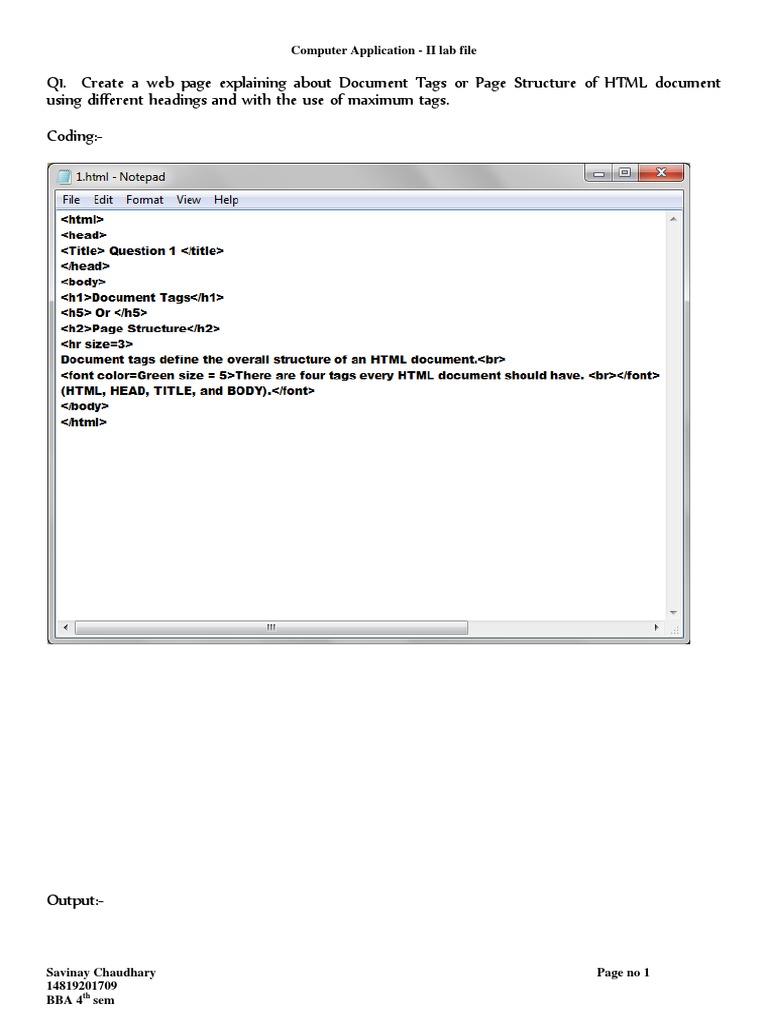 HTML Project | PDF | Web Page | Html