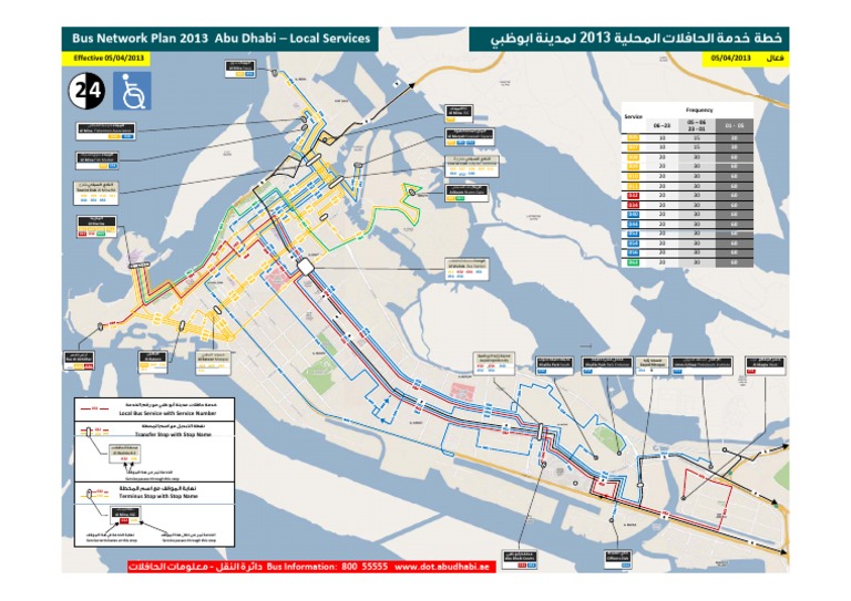 Abu Dhabi Local Bus Network Map | PDF