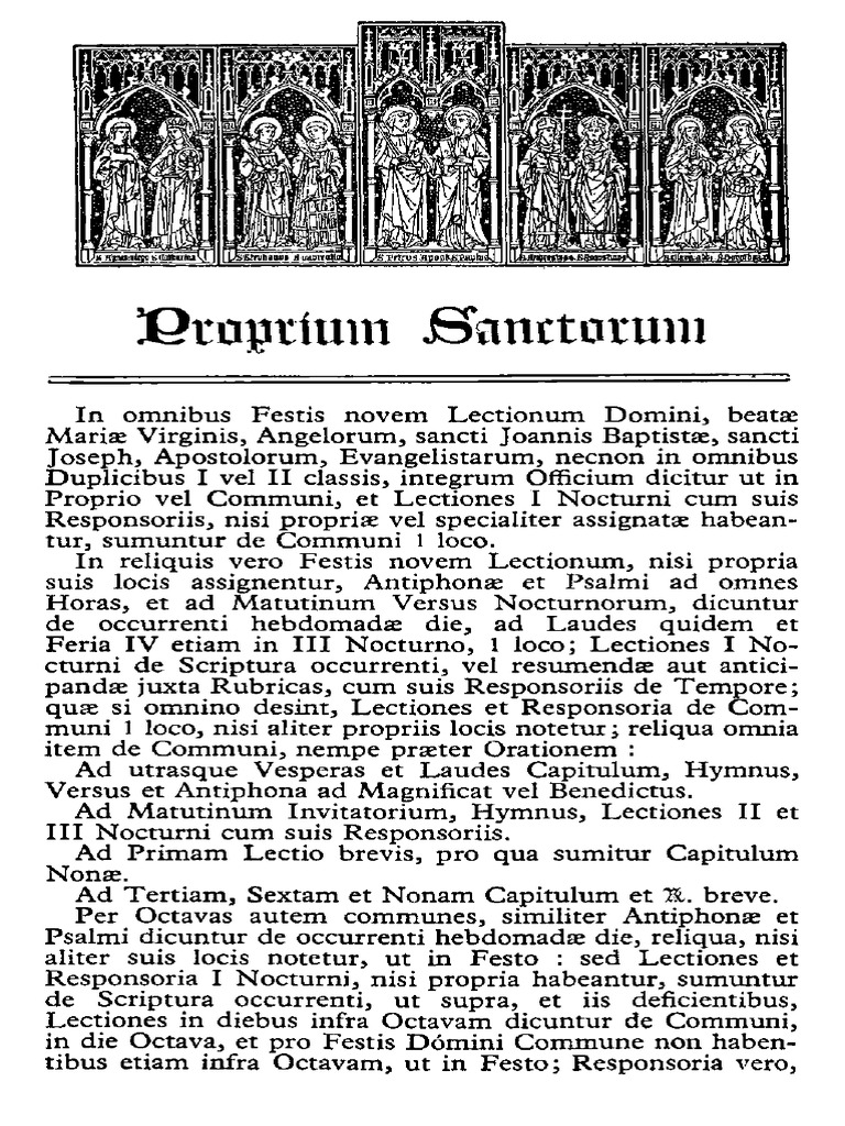 Proprium Sanctorum | PDF