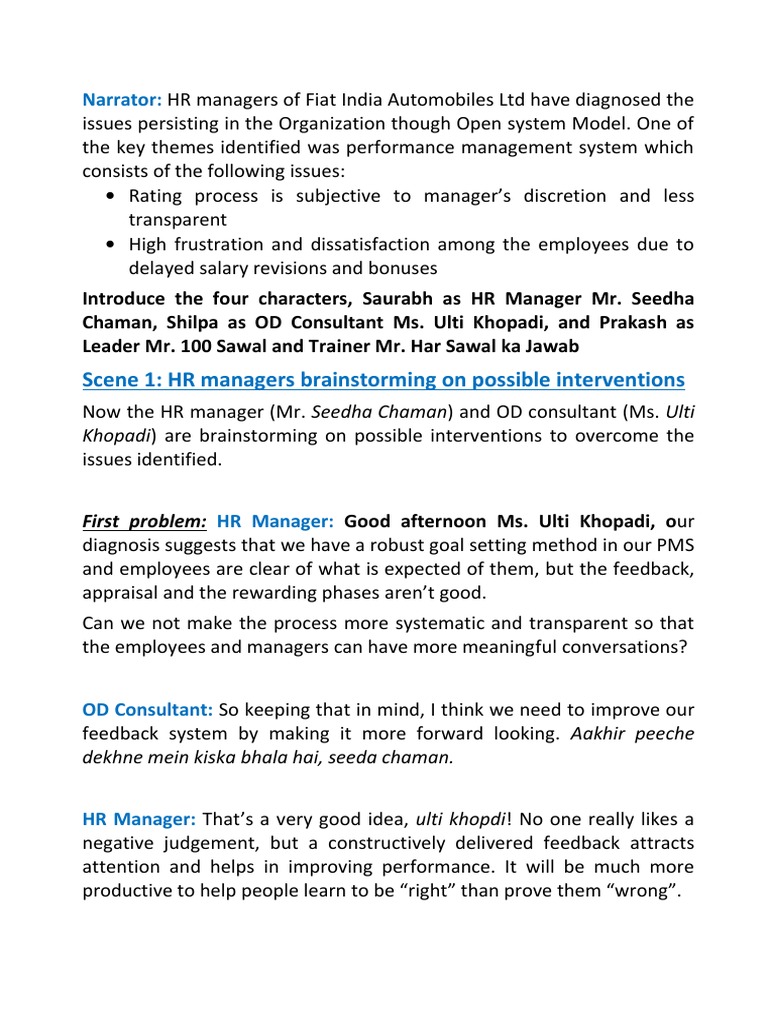 Script Presentation Performance Appraisal Leadership