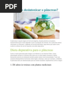 Como Desintoxicar o Pâncreas