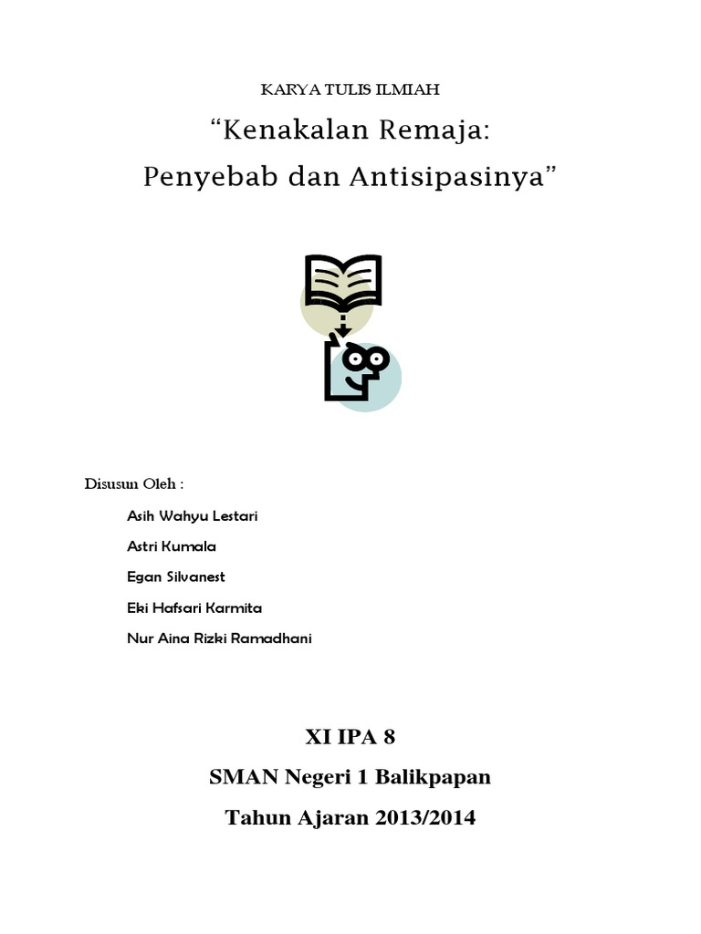 Karya Tulis Ilmiah Kenakalan Remaja