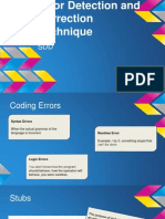 Error Detection and Correction Techniques