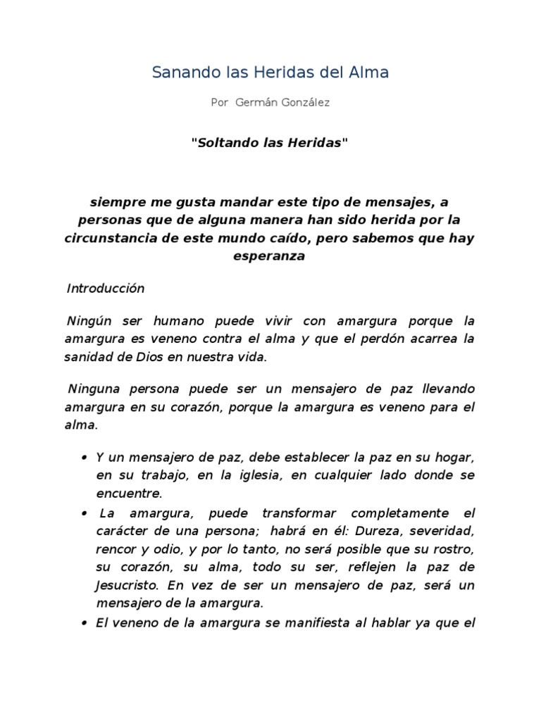 Sanando Las Heridas Del Alma | PDF | Perdón | Pecado