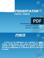 Slide Presentation: Topic: Force
