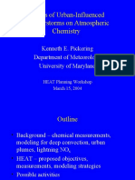 Effects of Urban-Influenced Thunderstorms On Atmospheric Chemistry