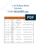 Atletico de Kolkata Match Schedule Credit:: Date Time Team 1 Team 2 Stadium