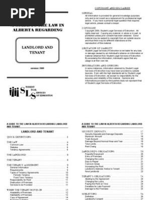 Alberta Landlord&Tenant